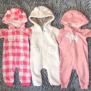 Carters Fleece/Sherpa Coverall Jumpsuits